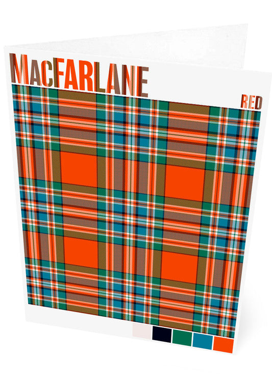 MacFarlane Red Ancient tartan – set of two cards