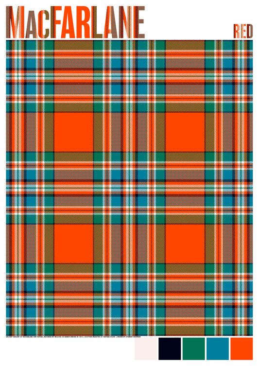 MacFarlane Red Ancient tartan – giclée print