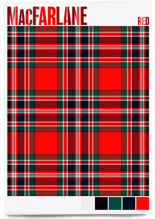 MacFarlane Red Modern tartan – magnet