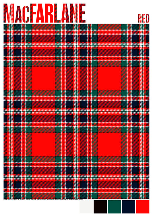 MacFarlane Red Modern tartan – giclée print