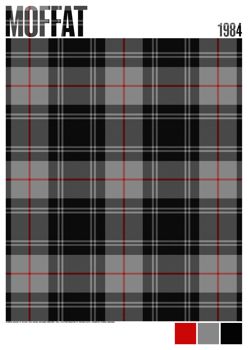 Moffat 1984 Modern tartan – giclée print