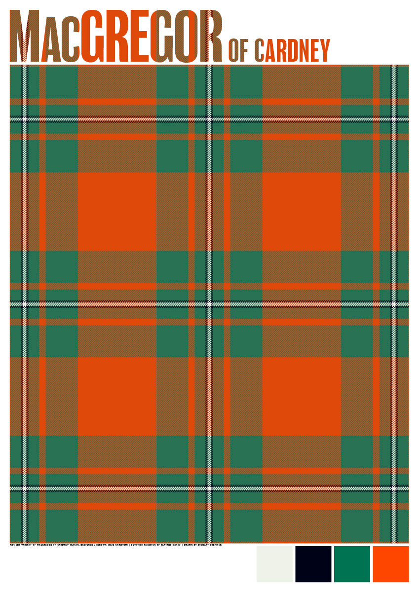 MacGregor of Cardney Ancient tartan – giclée print