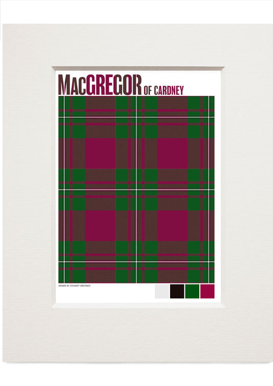 MacGregor of Cardney Modern tartan – small mounted print