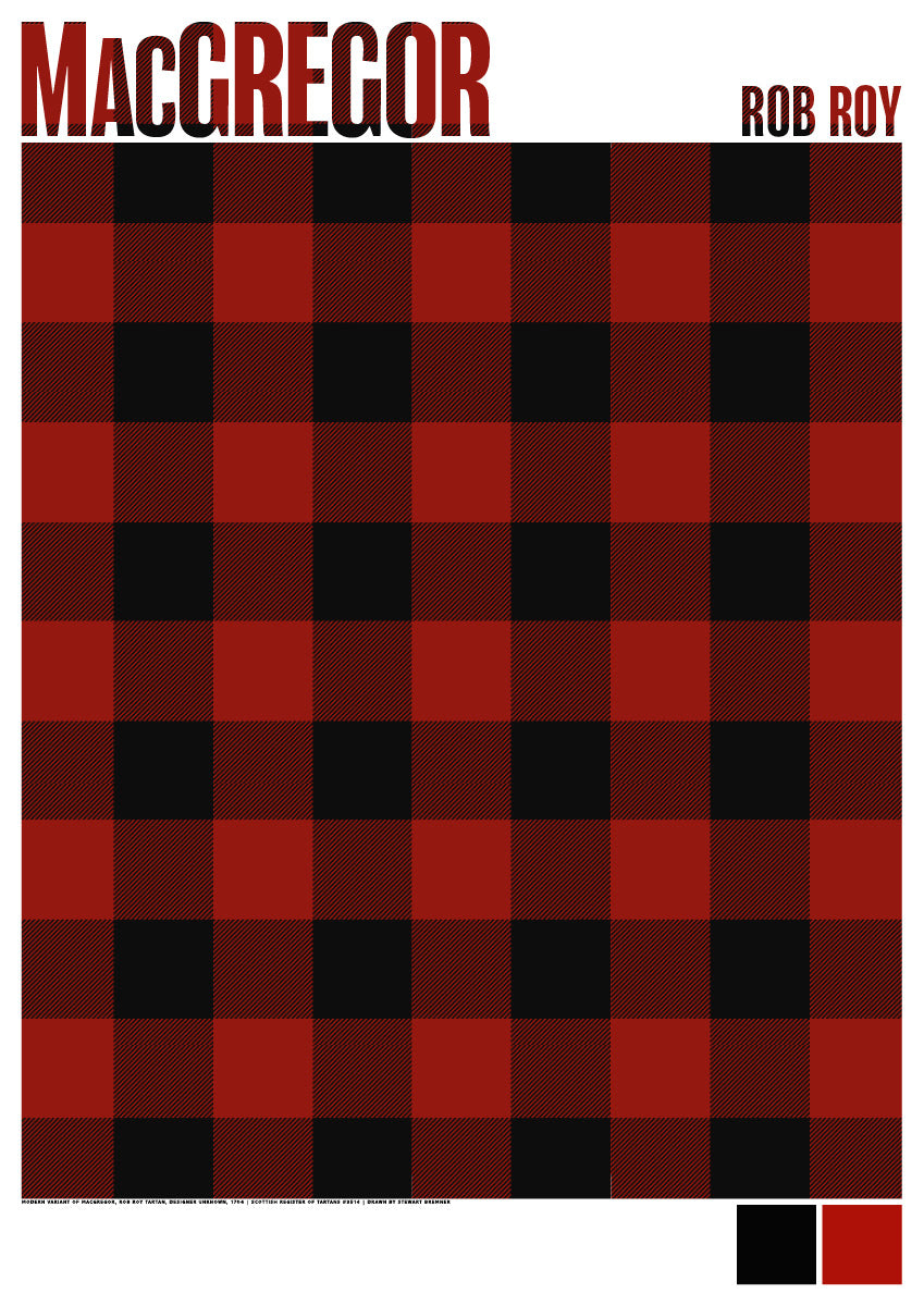 MacGregor Rob Roy Modern tartan – poster