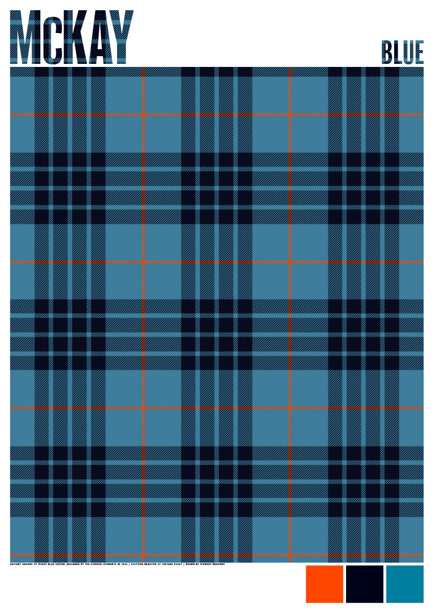 McKay Blue Ancient tartan – giclée print