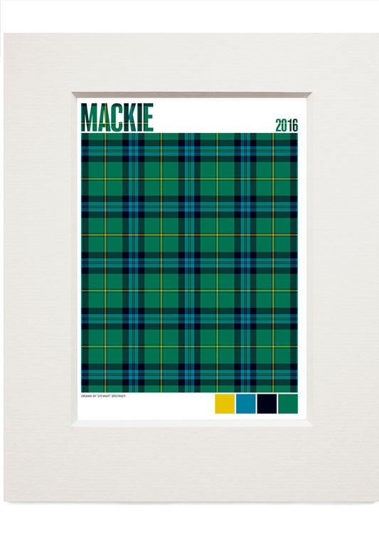 Mackie 2016 Ancient tartan – small mounted print