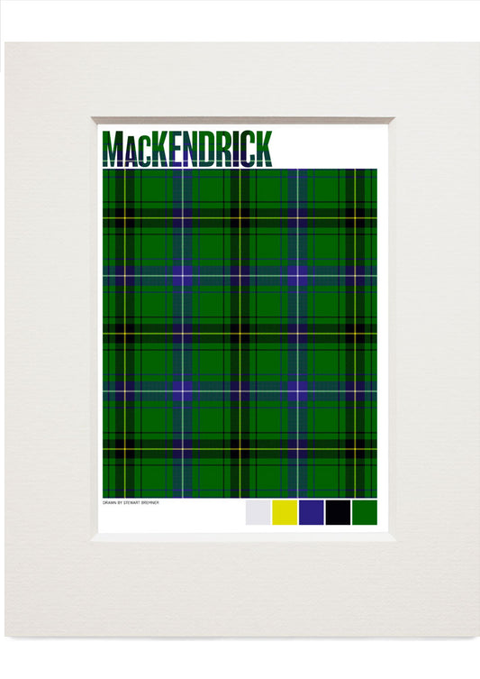 MacKendrick Modern tartan – small mounted print