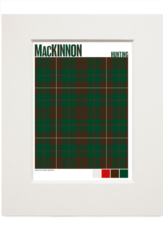 MacKinnon Hunting Modern tartan – small mounted print