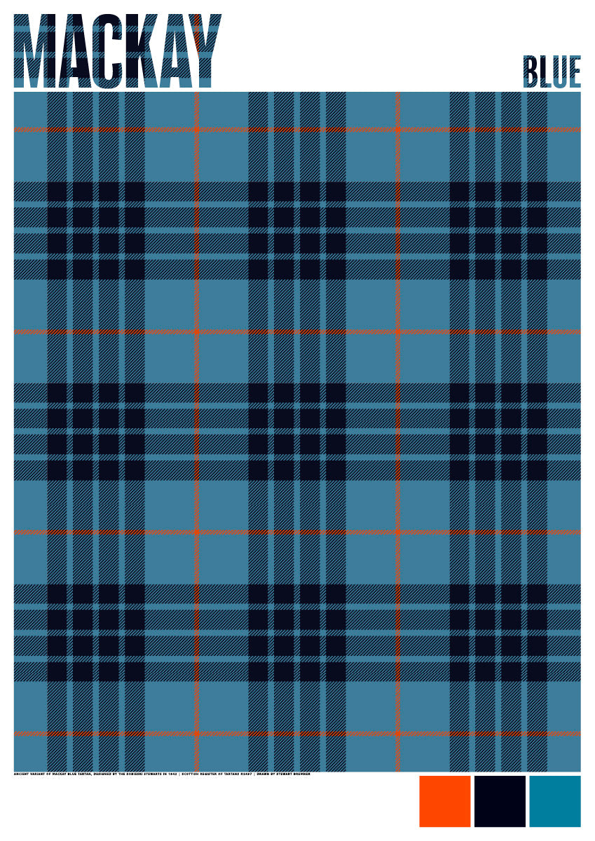 Mackay Blue Ancient tartan – poster