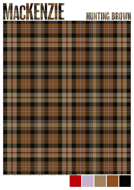 MacKenzie Hunting Brown Modern tartan – giclée print