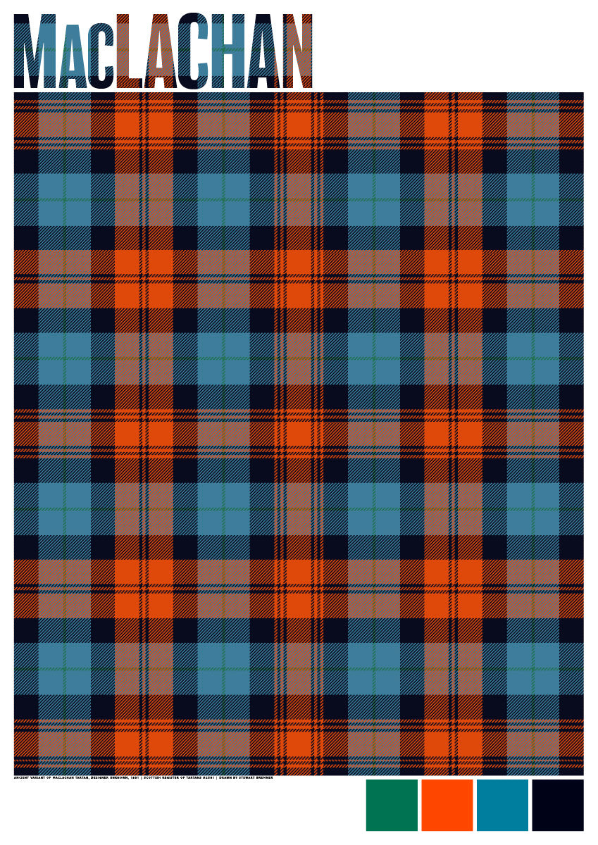 MacLachan Ancient tartan – giclée print