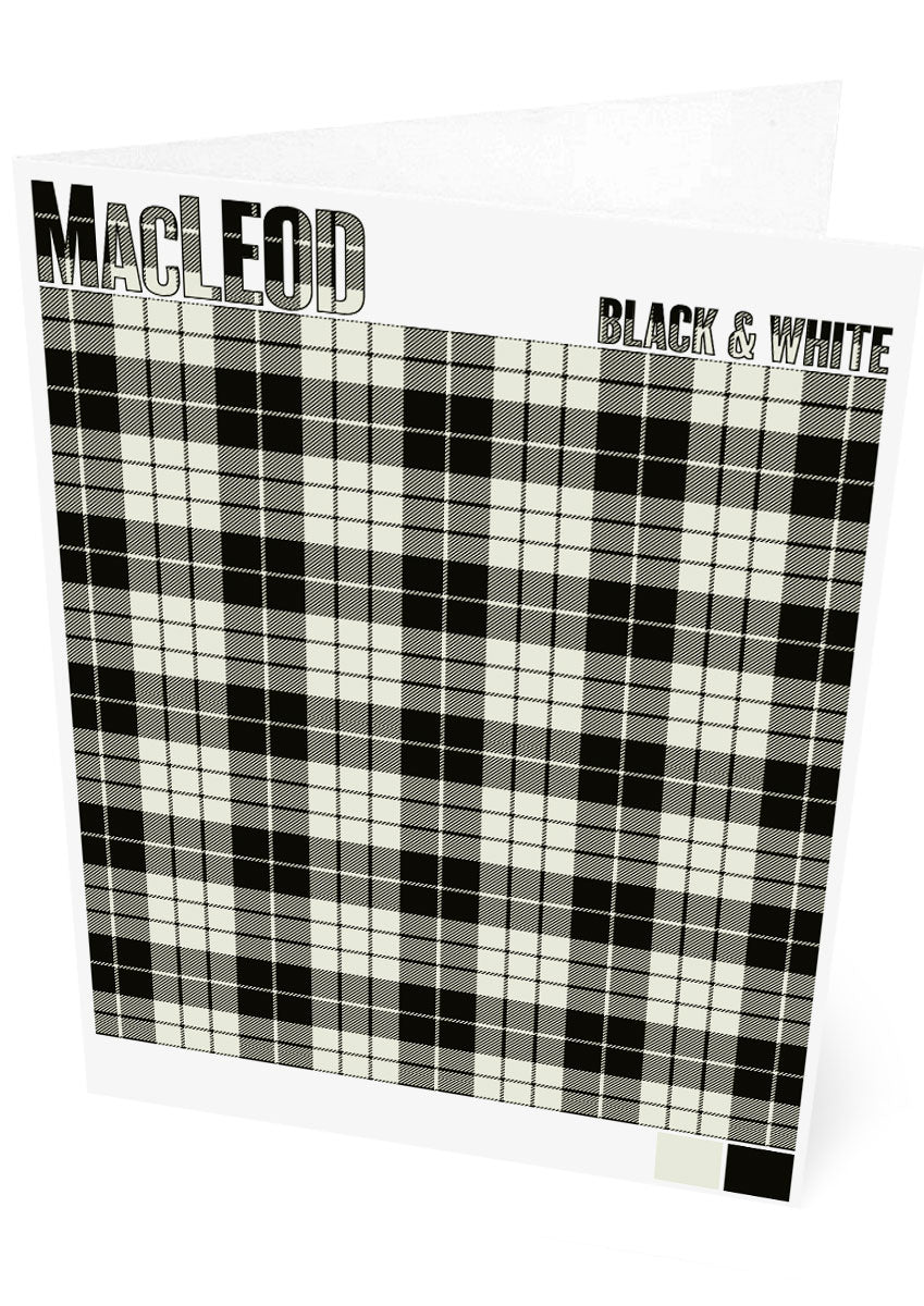 MacLeod Black & White Ancient tartan – set of two cards