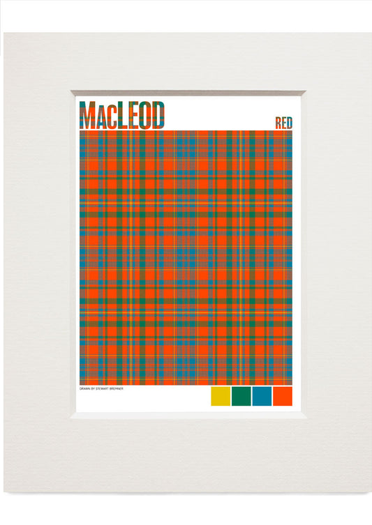 MacLeod Red Ancient tartan – small mounted print