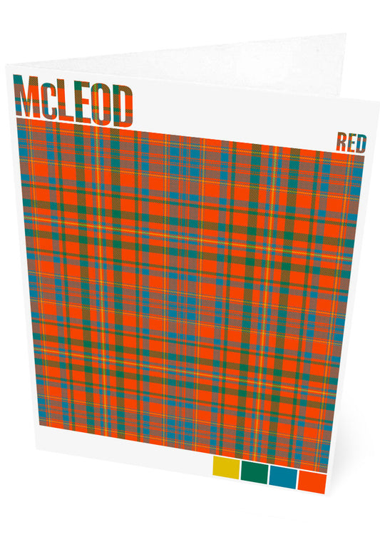 McLeod Red Ancient tartan – set of two cards