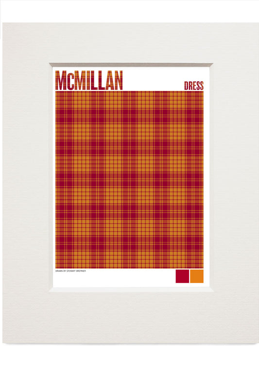 McMillan Dress Muted tartan – small mounted print