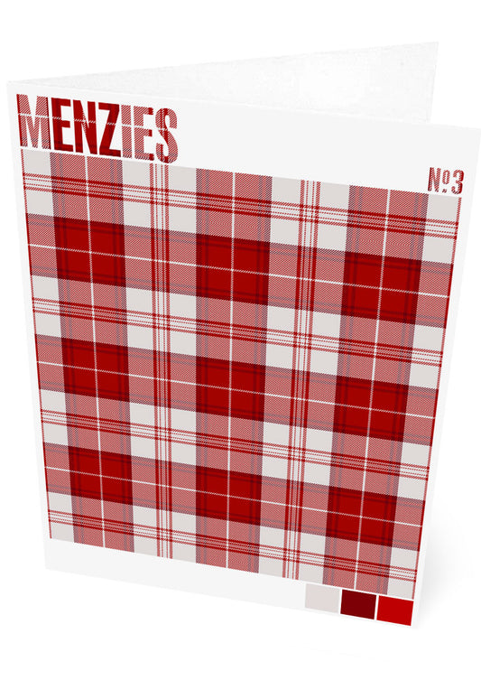 Menzies #3 Modern tartan – set of two cards