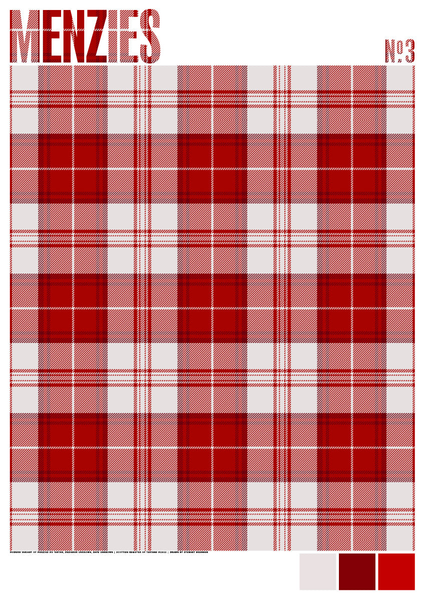 Menzies #3 Modern tartan – giclée print