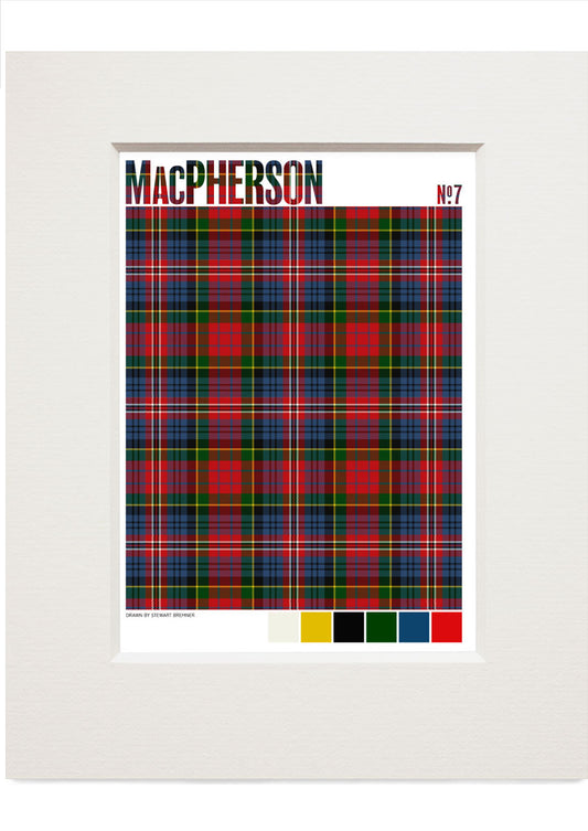 MacPherson #7 Modern tartan – small mounted print