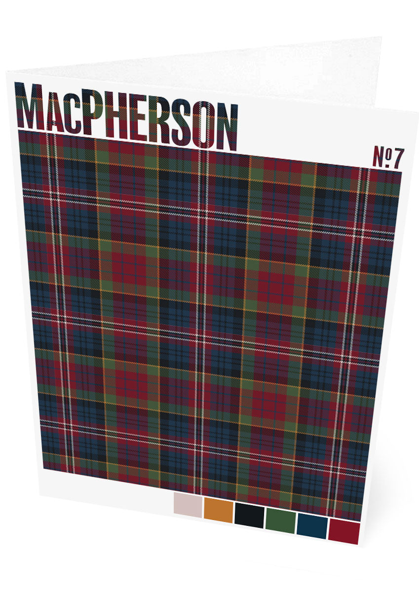 MacPherson #7 Muted tartan – set of two cards