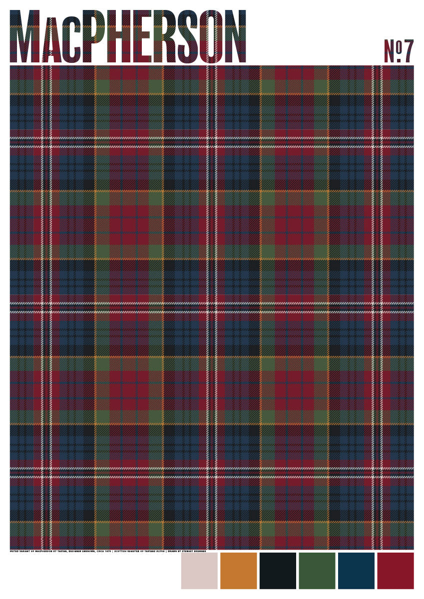 MacPherson #7 Muted tartan – giclée print