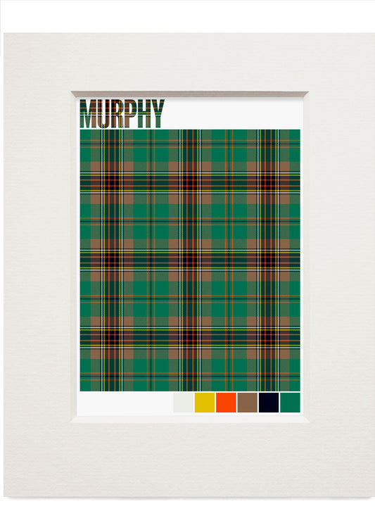 Murphy Ancient tartan – small mounted print