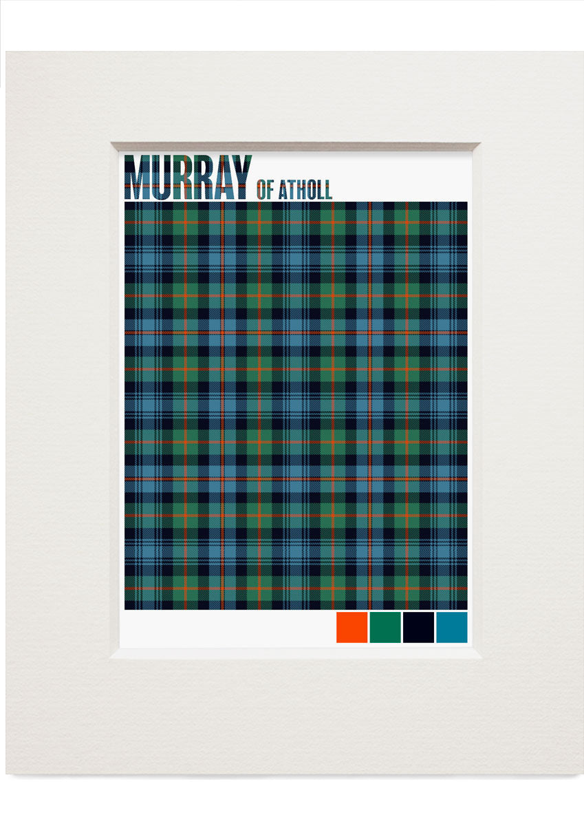 Murray of Atholl Ancient tartan – small mounted print