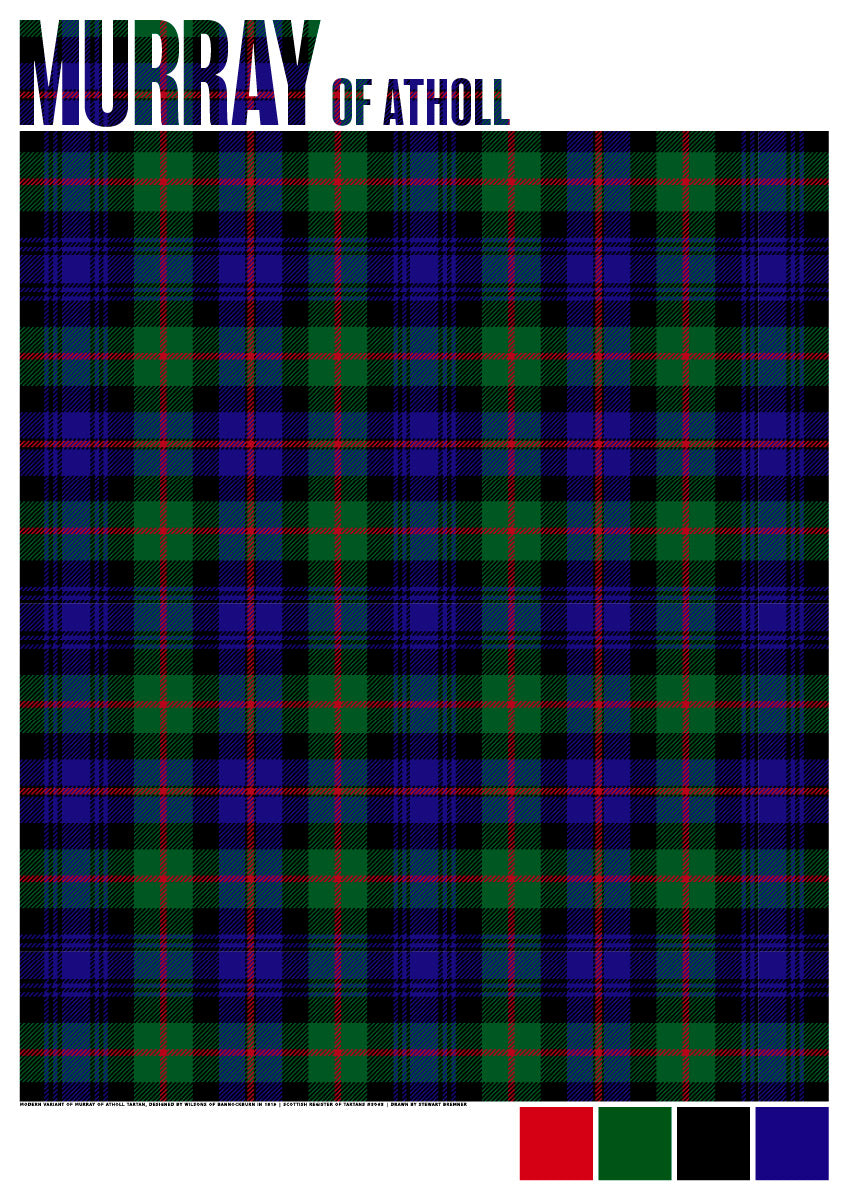 Murray of Atholl Modern tartan – giclée print