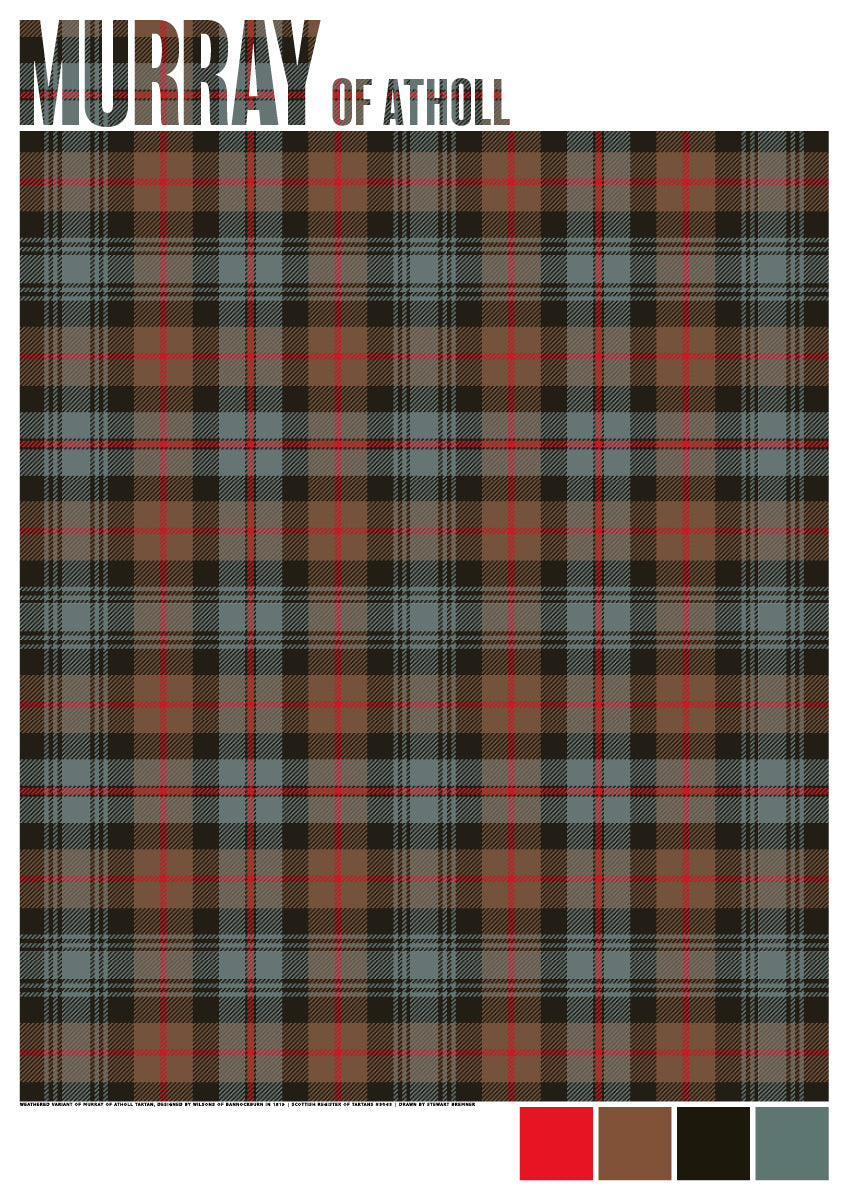 Murray of Atholl Weathered tartan – giclée print