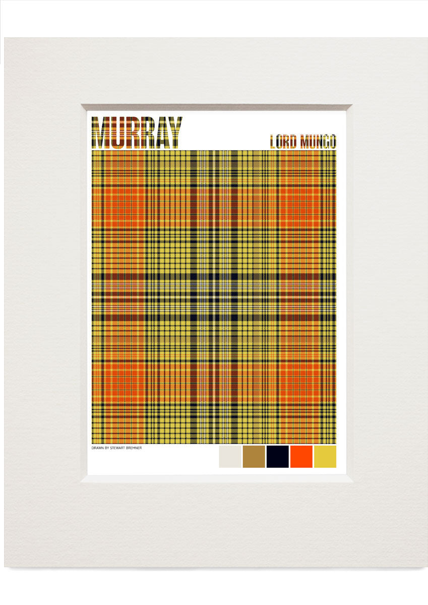 Murray, Lord Mungo Ancient tartan – small mounted print