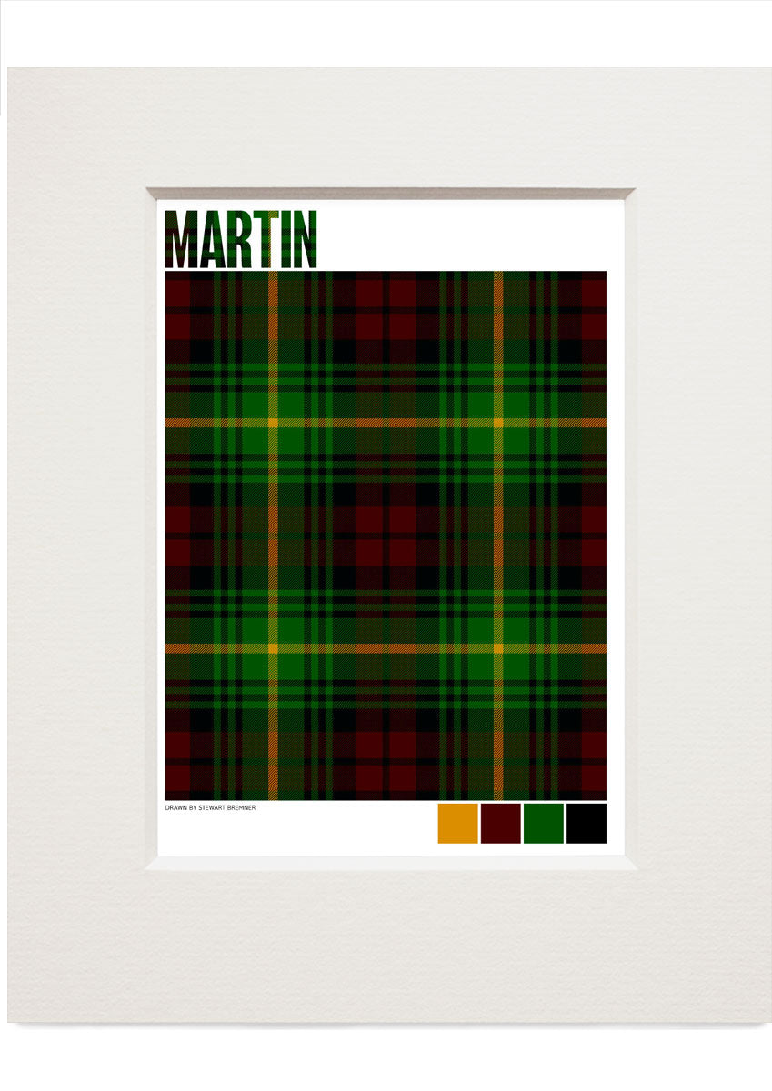 Martin Modern tartan – small mounted print