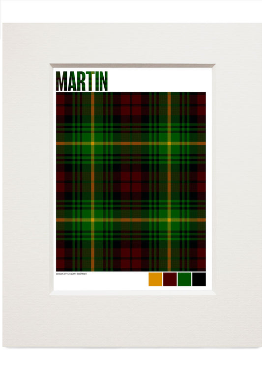 Martin Modern tartan – small mounted print