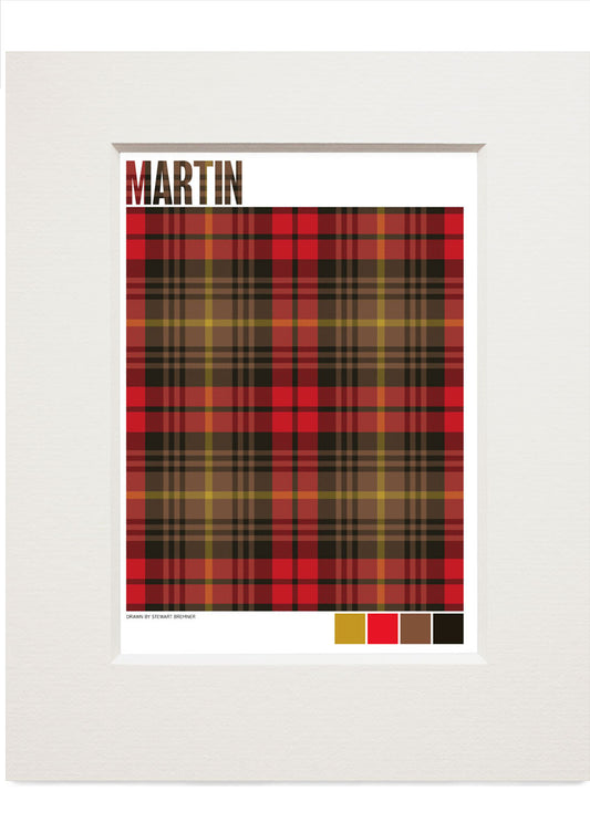 Martin Weathered tartan – small mounted print