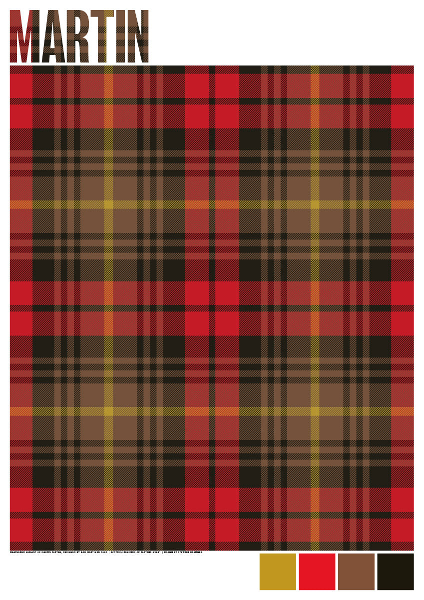 Martin Weathered tartan – giclée print