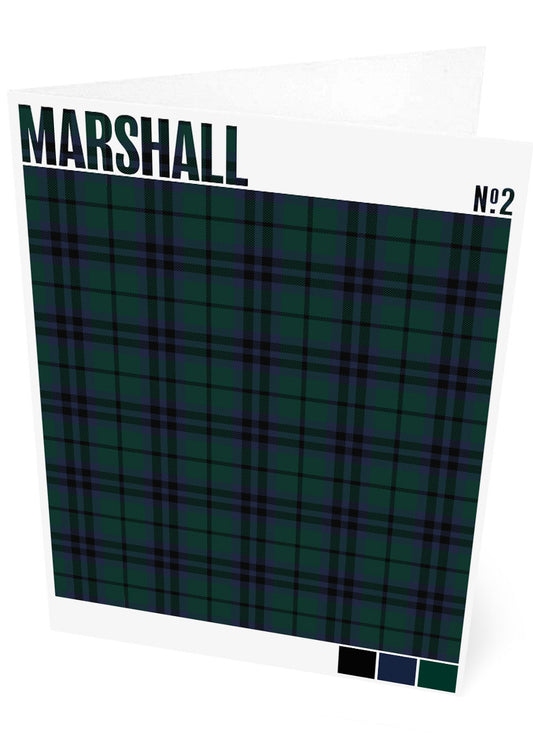 Marshall #2 Modern tartan – set of two cards