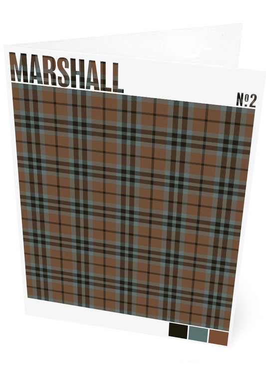 Marshall #2 Weathered tartan – set of two cards