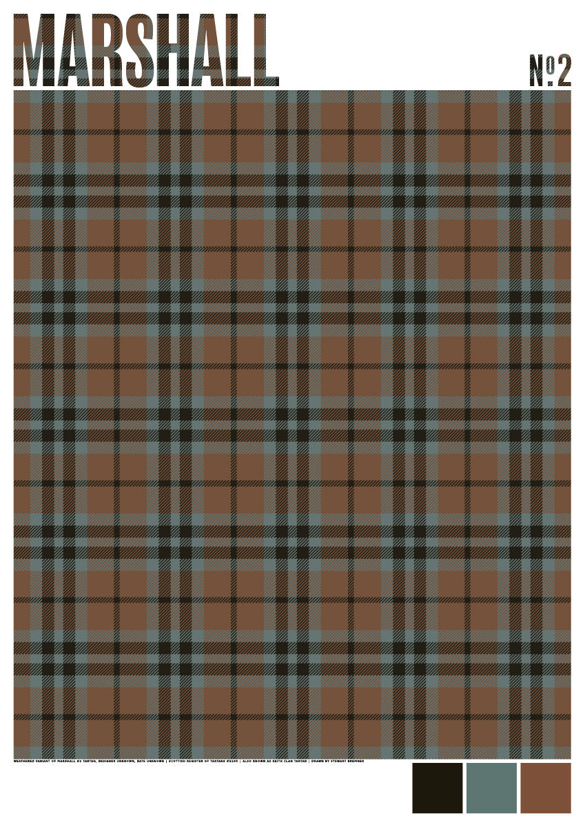 Marshall #2 Weathered tartan – giclée print