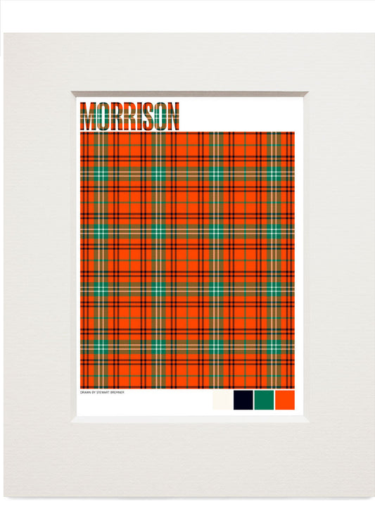 Morrison Ancient tartan – small mounted print