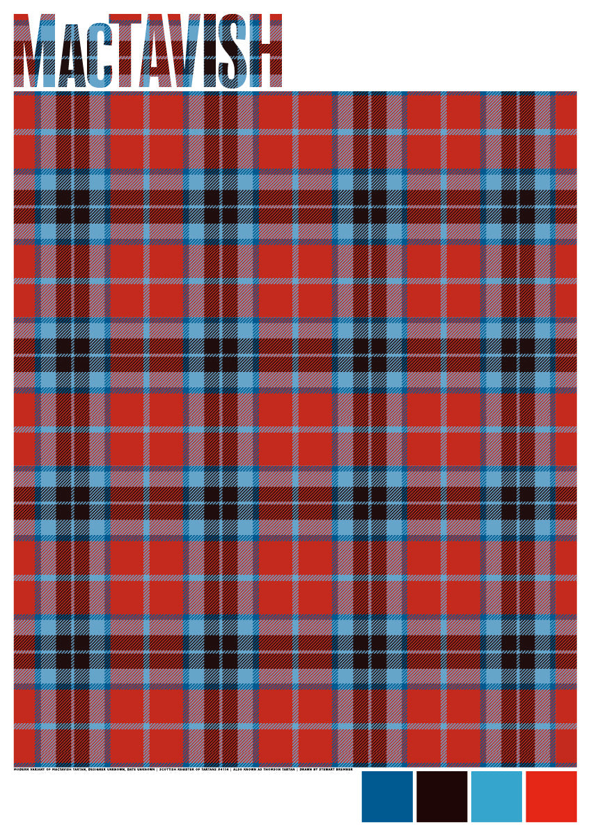 MacTavish Modern tartan – giclée print