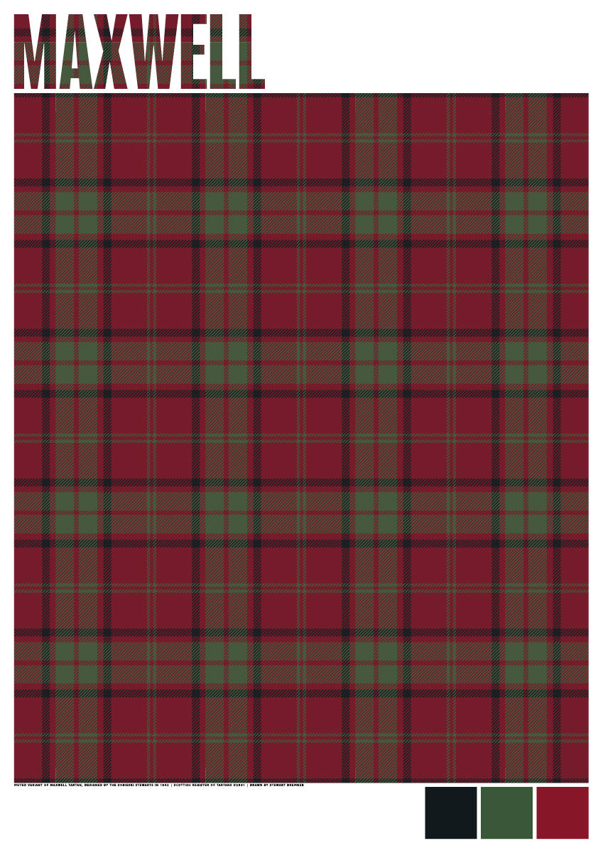 Maxwell Muted tartan – giclée print