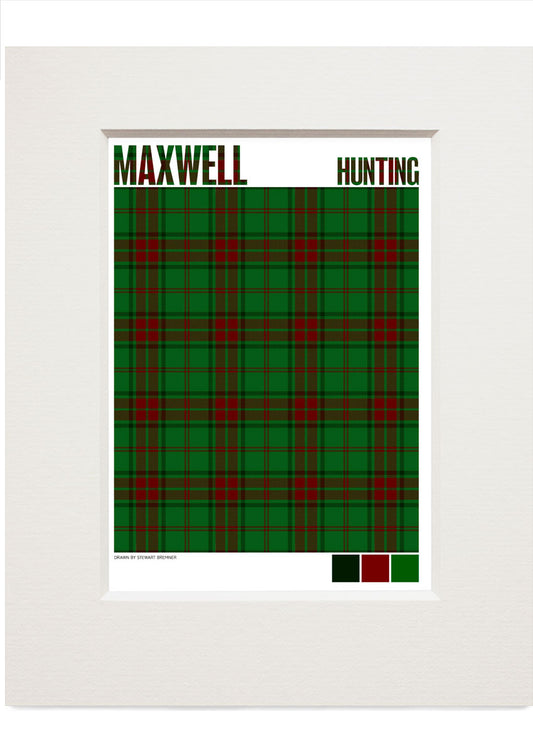 Maxwell Hunting Modern tartan – small mounted print