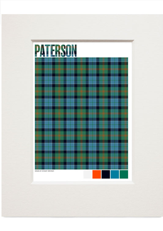 Paterson Ancient tartan – small mounted print