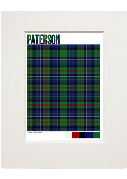 Paterson Modern tartan – small mounted print