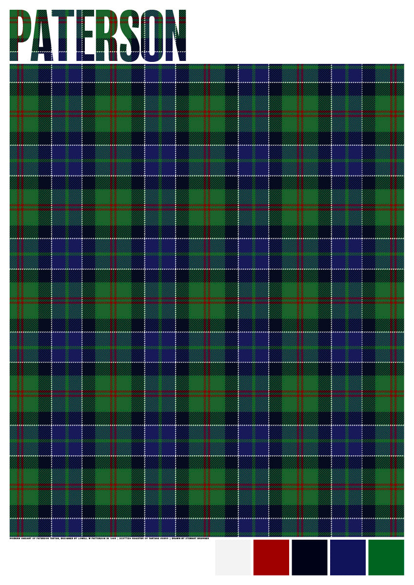 Paterson Modern tartan – poster