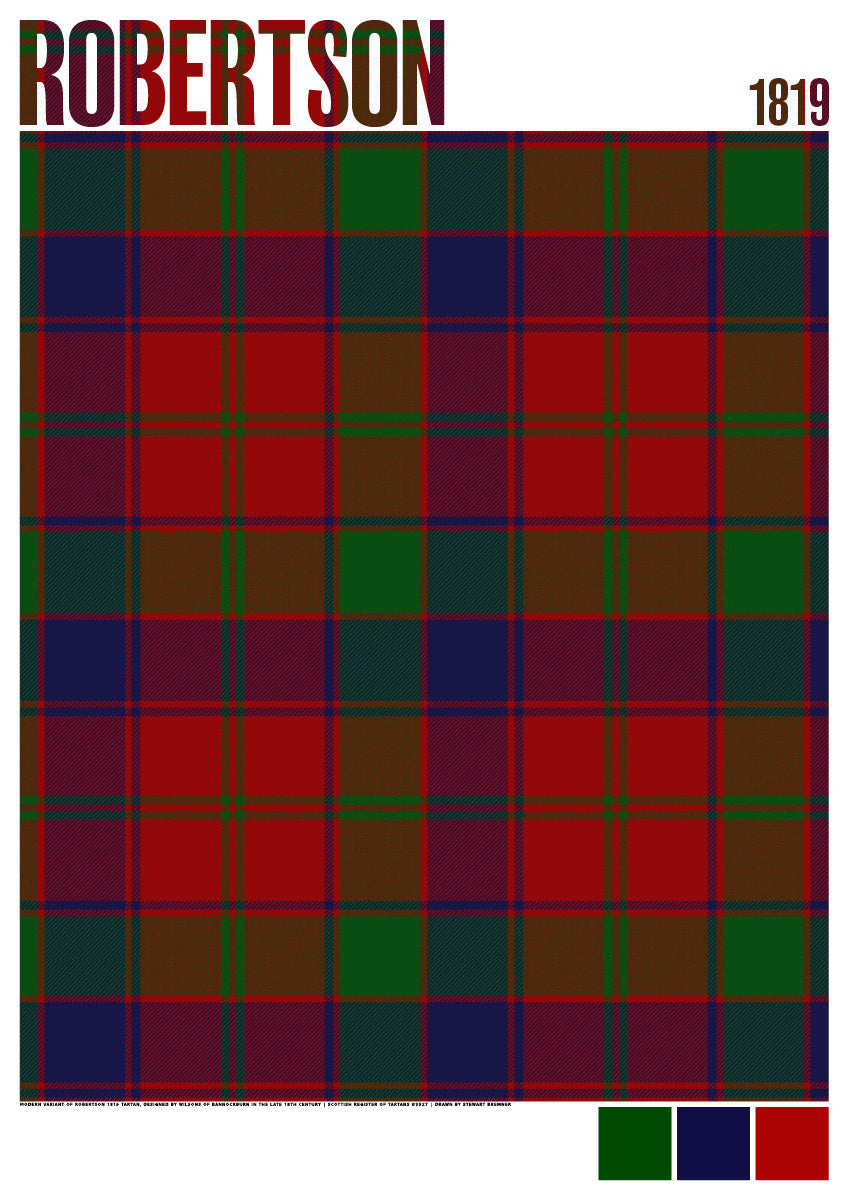 Robertson 1819 Modern tartan – giclée print