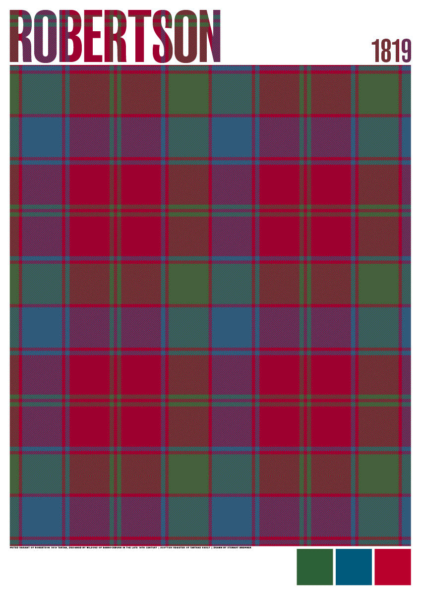 Robertson 1819 Muted tartan – poster