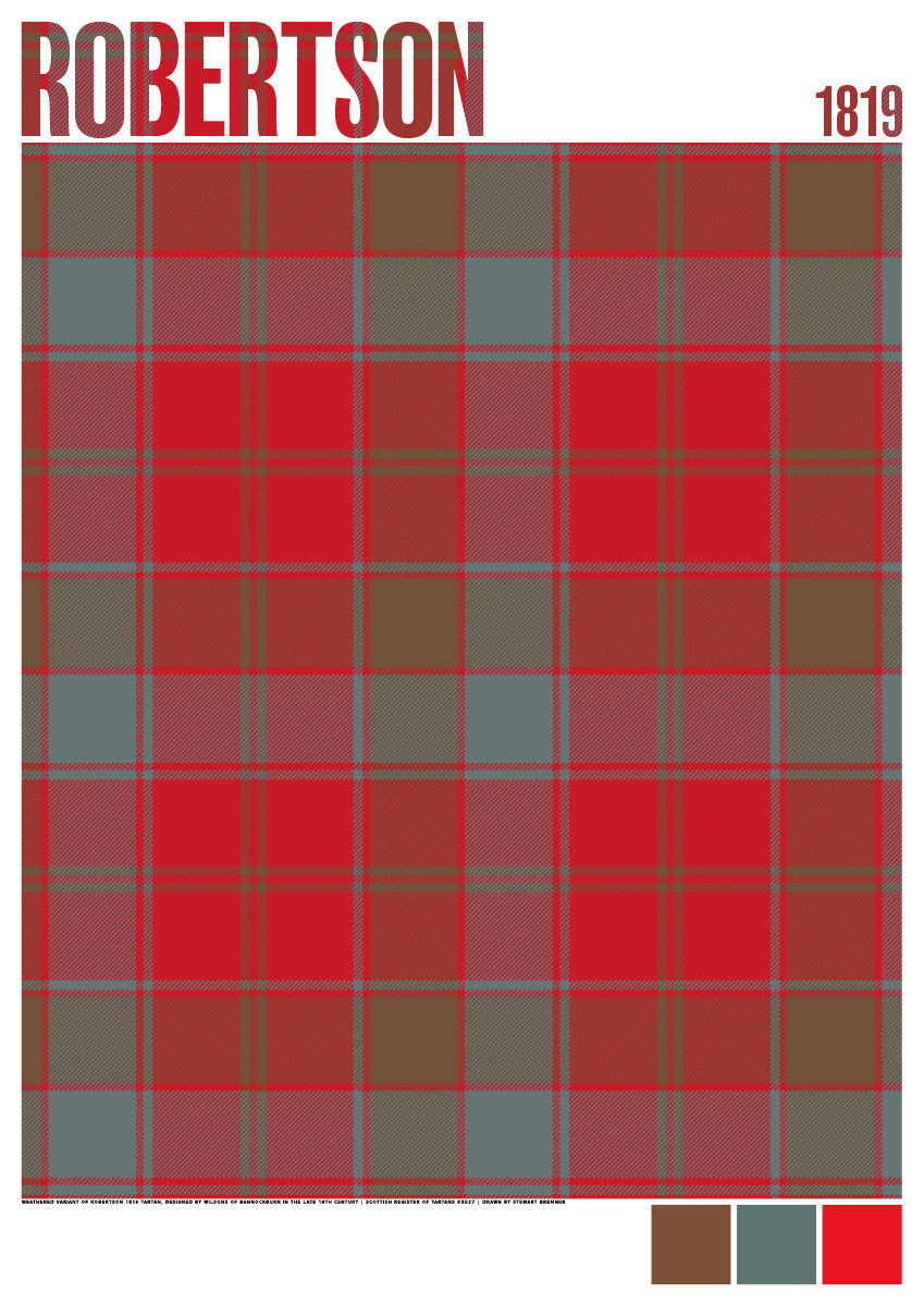 Robertson 1819 Weathered tartan – giclée print