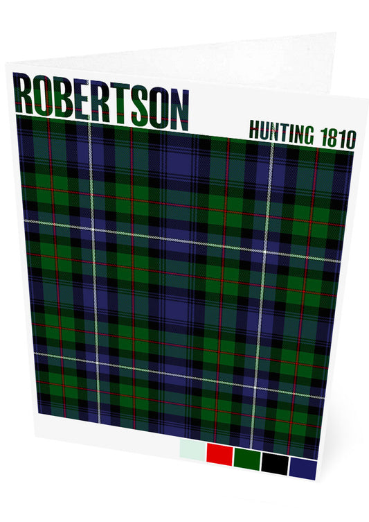 Robertson Hunting 1810 Modern tartan – set of two cards