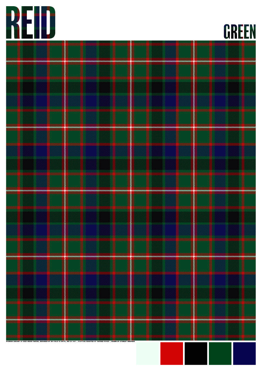 Reid Green Modern tartan – giclée print