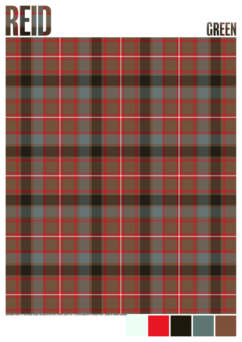 Reid Green Weathered tartan – giclée print