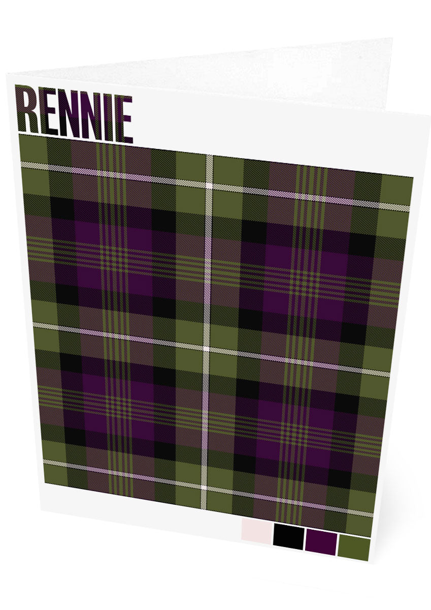 Rennie Modern tartan – set of two cards